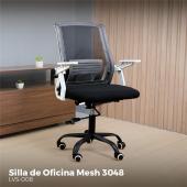 SILLA OFICINA LEVEL MESH 3048 BLANCA Y NEGRA LVS-008